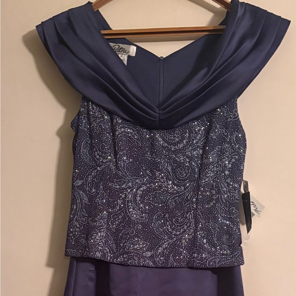 Iris Midnight Blue Paisley Dress
